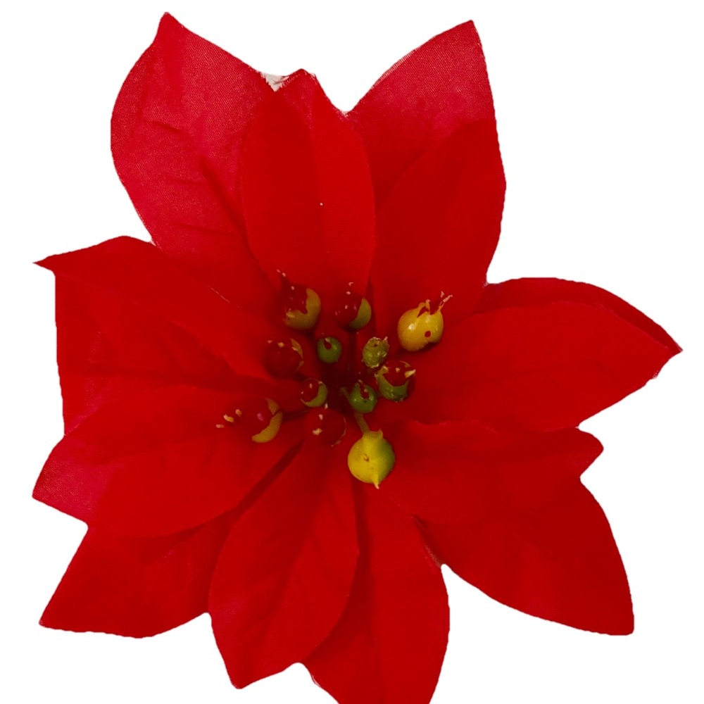 PINUP Rockabilly VLV Hair CLUB Red Fabric Floral One-Size - Picture 2 of 11